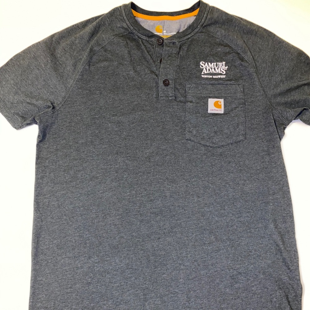 Med Carhartt GSam Adams Short Sleeve Grey Henley